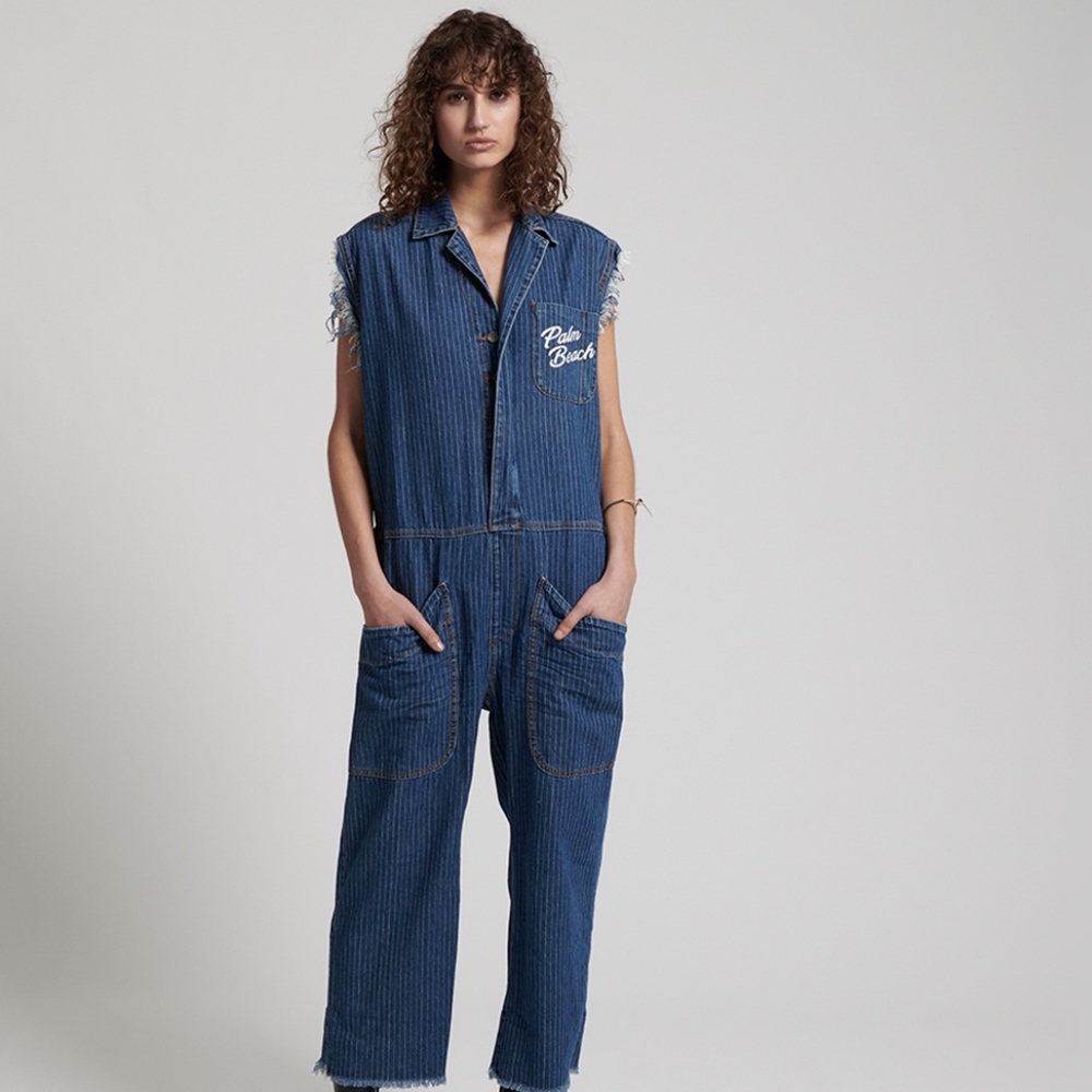 NWT One Teaspoon Pinstripe Overalls XS